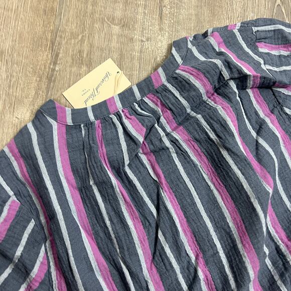 Universal Thread Women's Plus Size Purple Striped Long Sleeve Blouse - 2X - NWT - Picture 7 of 8